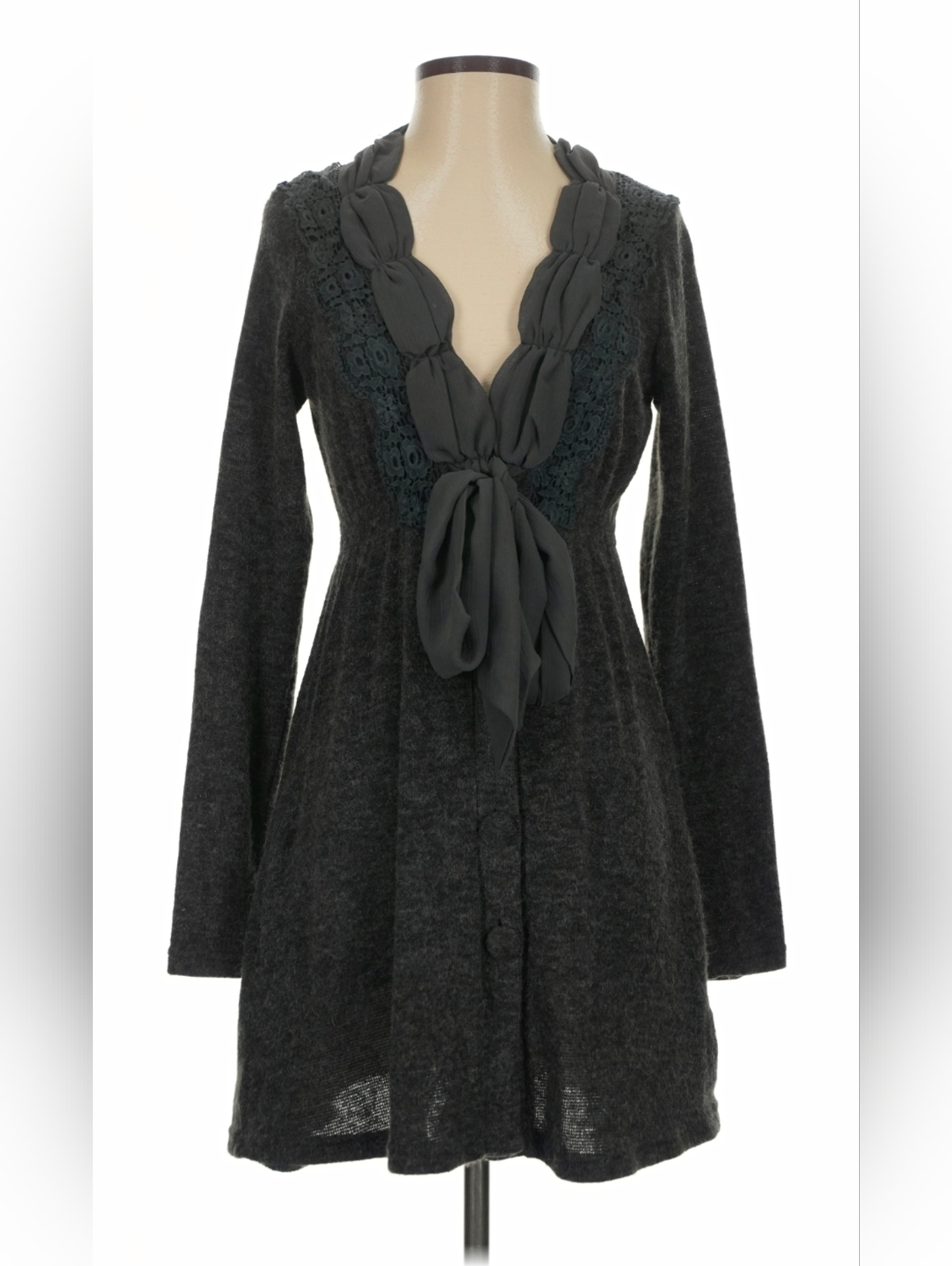 A'reve Charcoal Gray Sweater Dress Size S